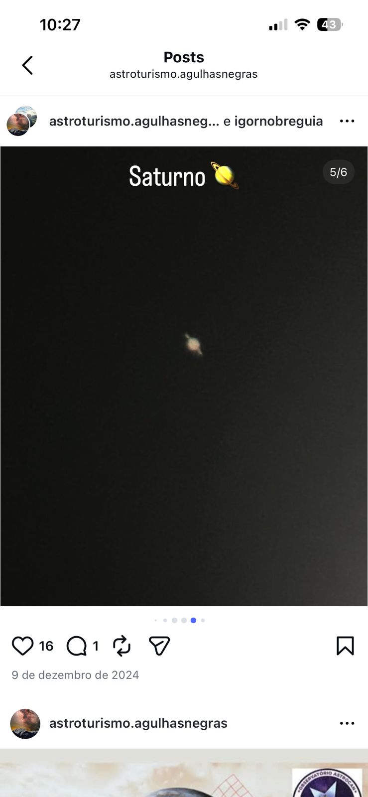 Saturno registrado com NexStar SLT 130